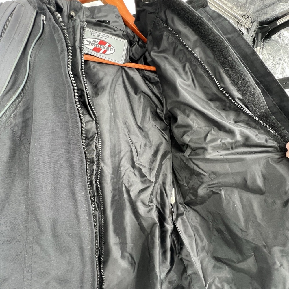 Women's Joe Rocket Motorcycle Jacket Lined Size Medium Black Gray - Picture 10 of 16